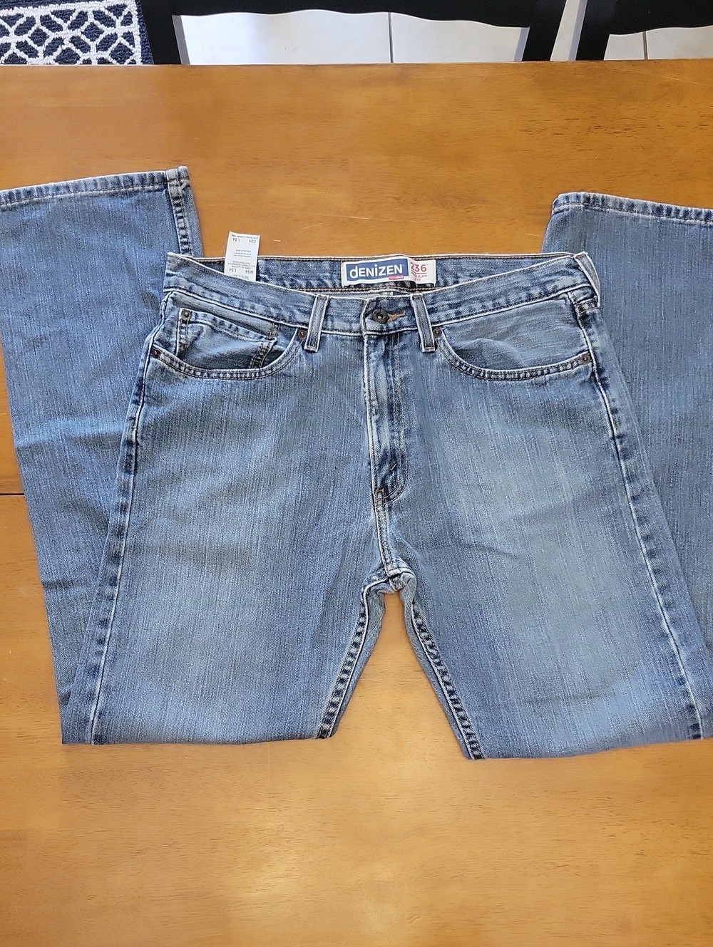 Denizen 236 Levi's Men's Light Blue Straight Jeans 34x34